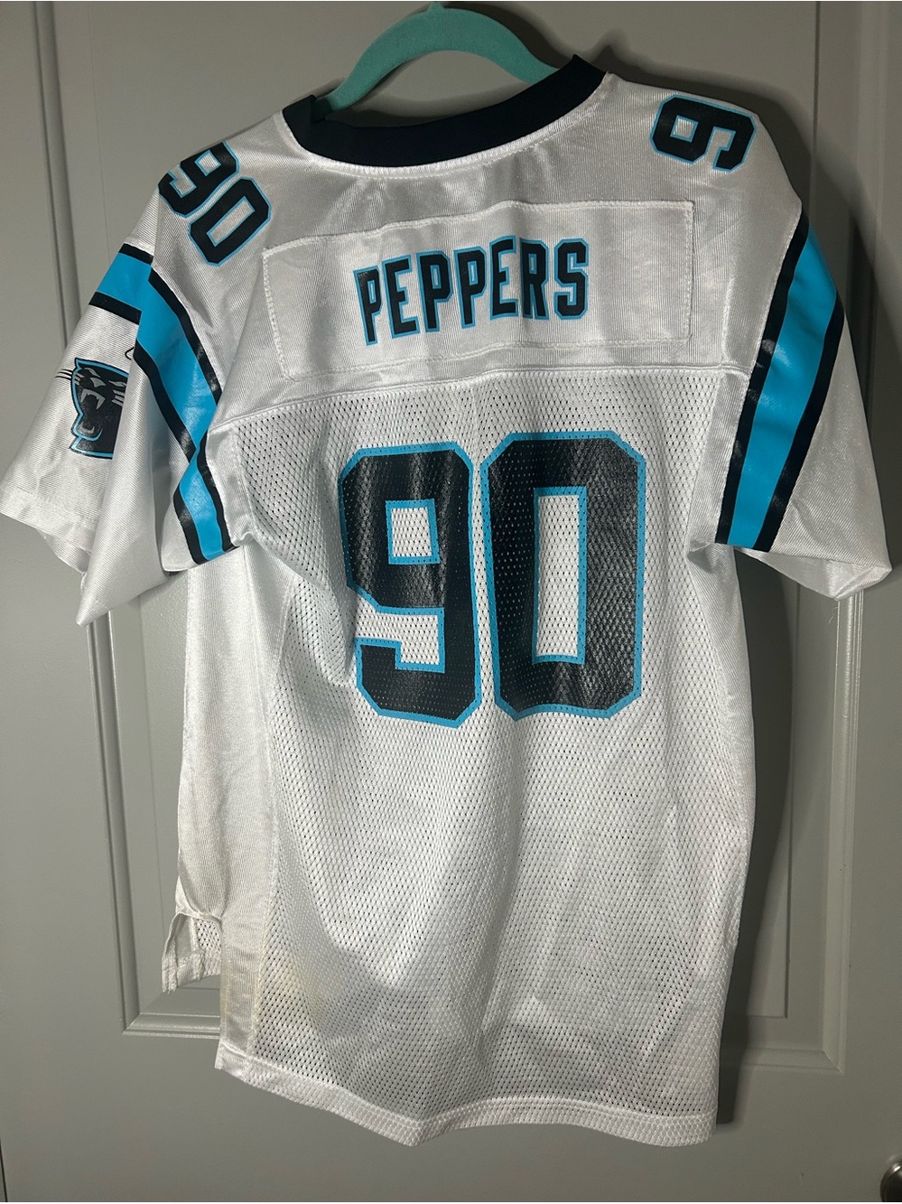 Carolina Julius Peppers #90 White Jersey